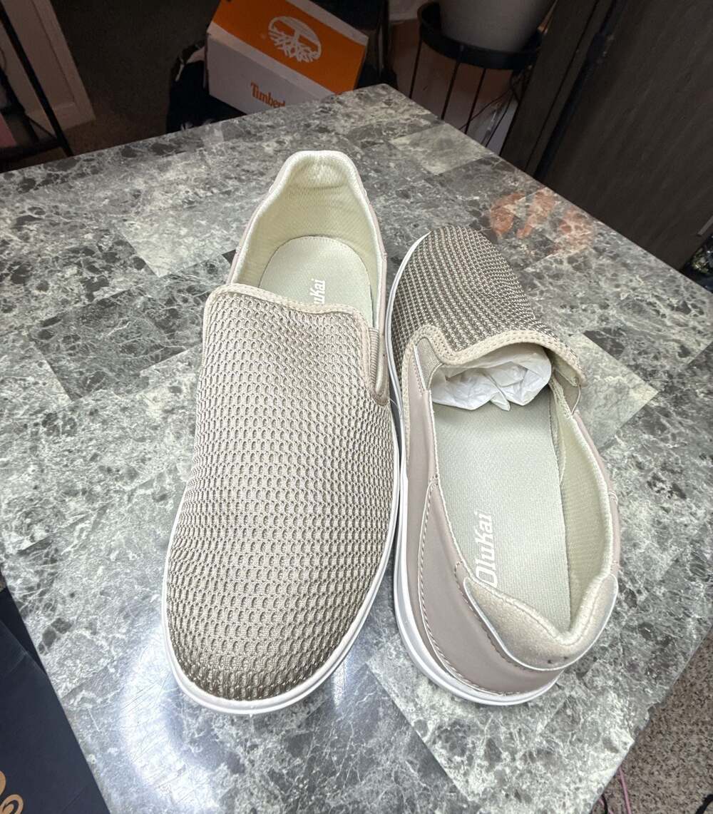 OluKai Lae'ahi Textile Mesh Slip-On Shoes Clay